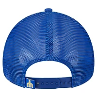 Men's New Era  Royal Seattle Mariners Distressed 9FORTY A-Frame Adjustable Trucker Hat