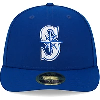Men's New Era  Royal Seattle Mariners White Logo Low Profile 59FIFTY Fitted Hat