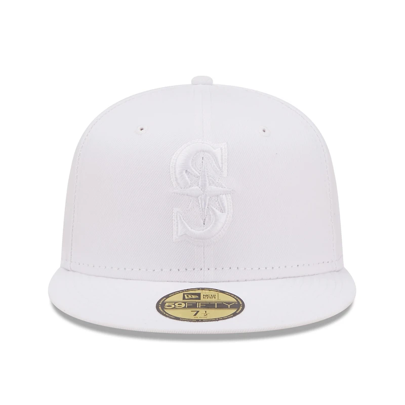 Casquette ajustée New Era Seattle Mariners blanche pour homme