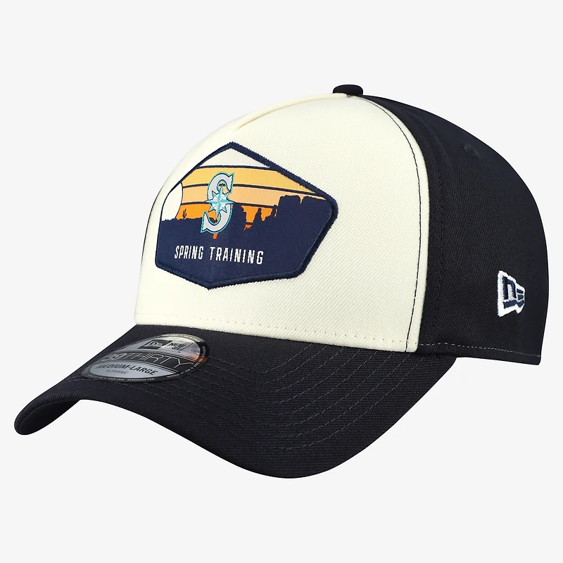 Men's New Era Stone Seattle Mariners 2026 Spring Training Fan Pack Gradient 39THIRTY Flex Hat