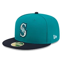 Men's New Era Teal/Navy Seattle Mariners 2026 Baseball Hall of Fame 59FIFTY Fitted Hat