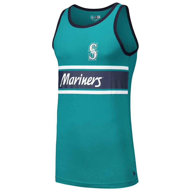 Men's New Era  Teal Seattle Mariners Jersey Ringer Tank Top