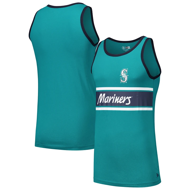 Men's New Era  Teal Seattle Mariners Jersey Ringer Tank Top