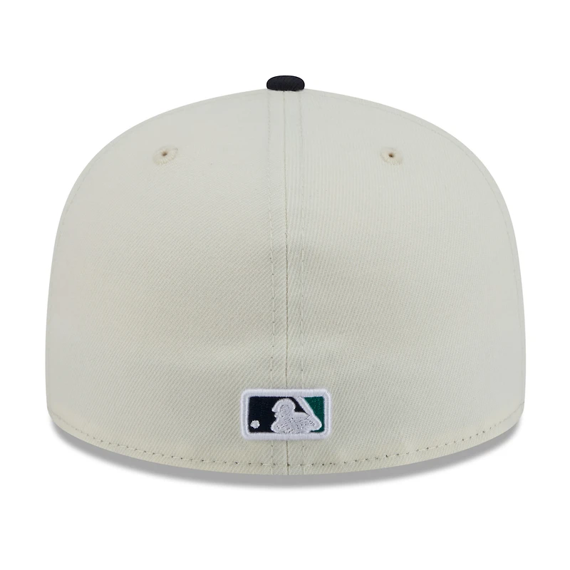Men's New Era White/Navy Seattle Mariners Blossom 59FIFTY Fitted Hat