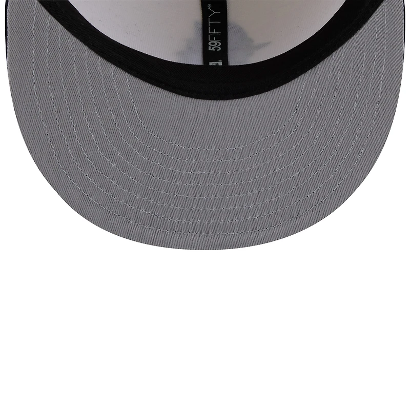 Men's New Era White/Navy Seattle Mariners Blossom 59FIFTY Fitted Hat
