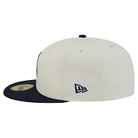 Men's New Era White/Navy Seattle Mariners Blossom 59FIFTY Fitted Hat