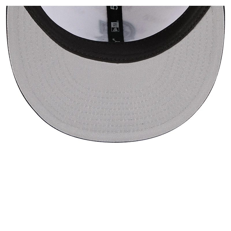 Casquette ajustée New Era 59FIFTY blanche/bleu marine pour homme, Seattle Mariners Repeat