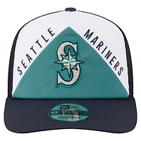 Men's New Era White/Navy Seattle Mariners Retro Cut 19TWENTY Adjustable Trucker Hat