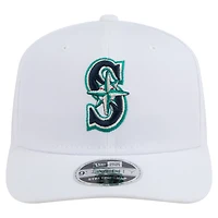 Casquette ajustable COOLERA 9SEVENTY blanche des Seattle Mariners de New Era pour homme