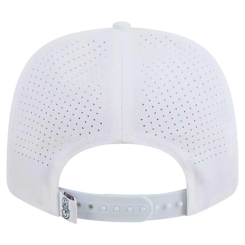 Casquette ajustable COOLERA 9SEVENTY blanche des Seattle Mariners de New Era pour homme