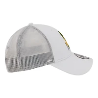 Casquette trucker ajustable New Era 9FORTY blanche à motif drapeau des Mariners de Seattle pour homme