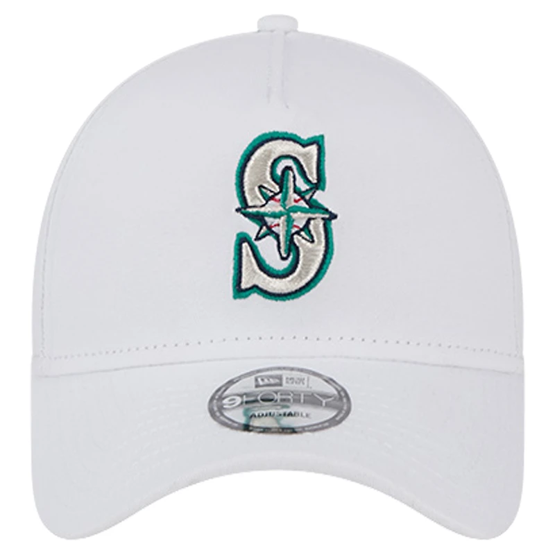 Casquette ajustable 9FORTY TC A-Frame New Era pour hommes, blanche, Seattle Mariners