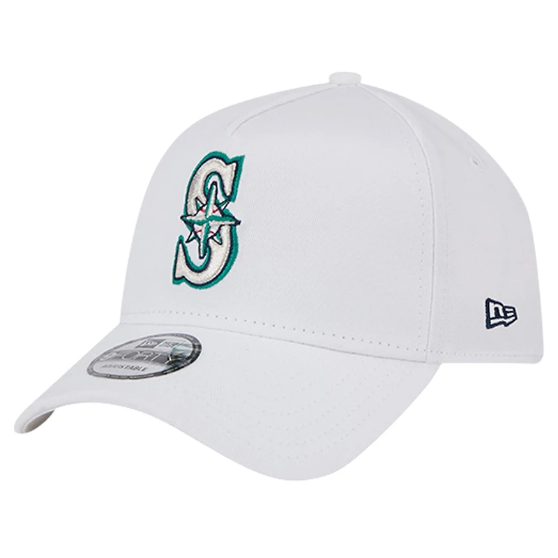 Casquette ajustable 9FORTY TC A-Frame New Era pour hommes, blanche, Seattle Mariners