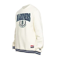 Sweat-shirt rétro blanc New Era Seattle Mariners pour homme