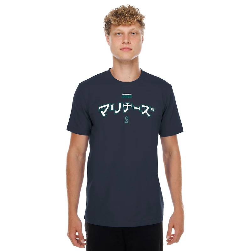 T-shirt bleu marine des Seattle Mariners New Era x Hyperfly pour homme