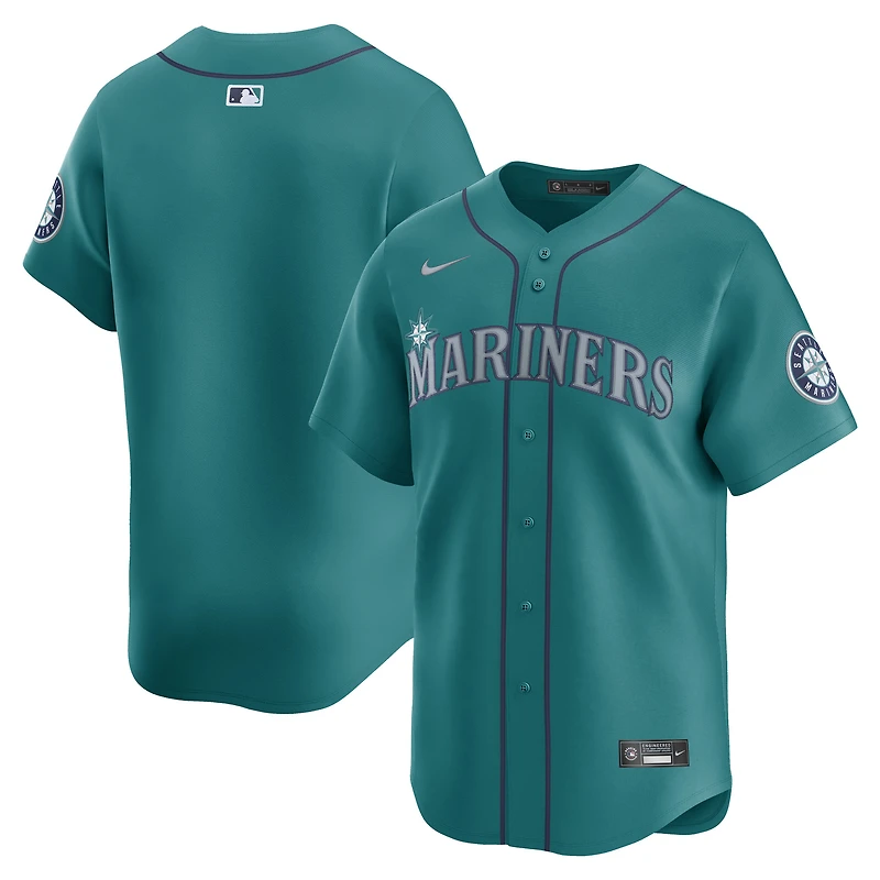 Men's Nike Aqua Seattle Mariners Alternate Limited Jersey