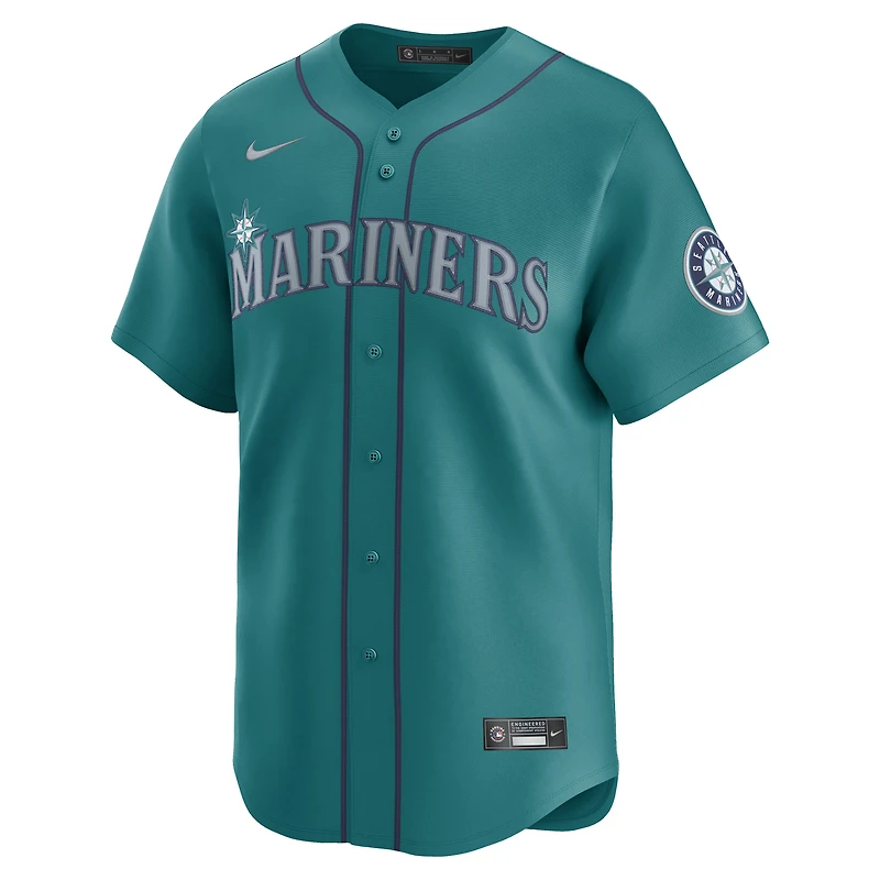 Men's Nike Aqua Seattle Mariners Alternate Limited Jersey