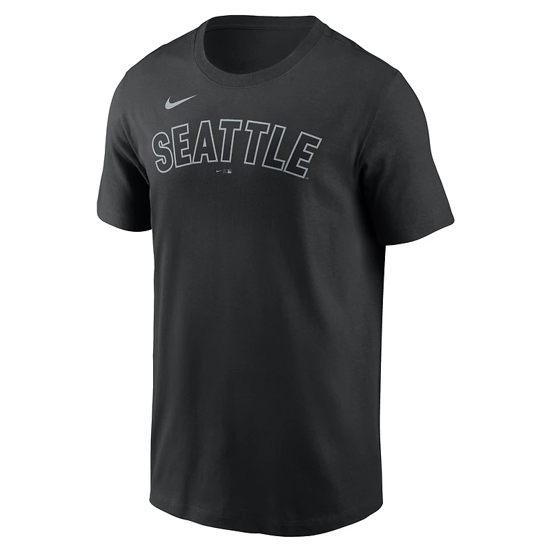 Men's Nike Cream Seattle Mariners Alternate Wordmark T-Shirt