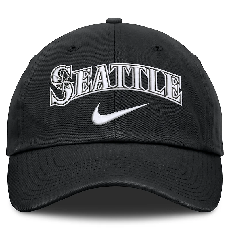 Casquette ajustable Nike noire Seattle Mariners Primetime Club pour homme