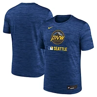 T-shirt Nike bleu authentique des Seattle Mariners City Connect Velocity Dri-FIT pour homme