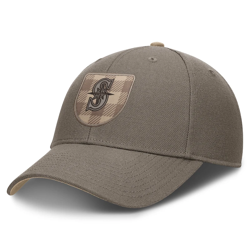 Casquette ajustable Nike marron Seattle Mariners Statement Rise pour homme