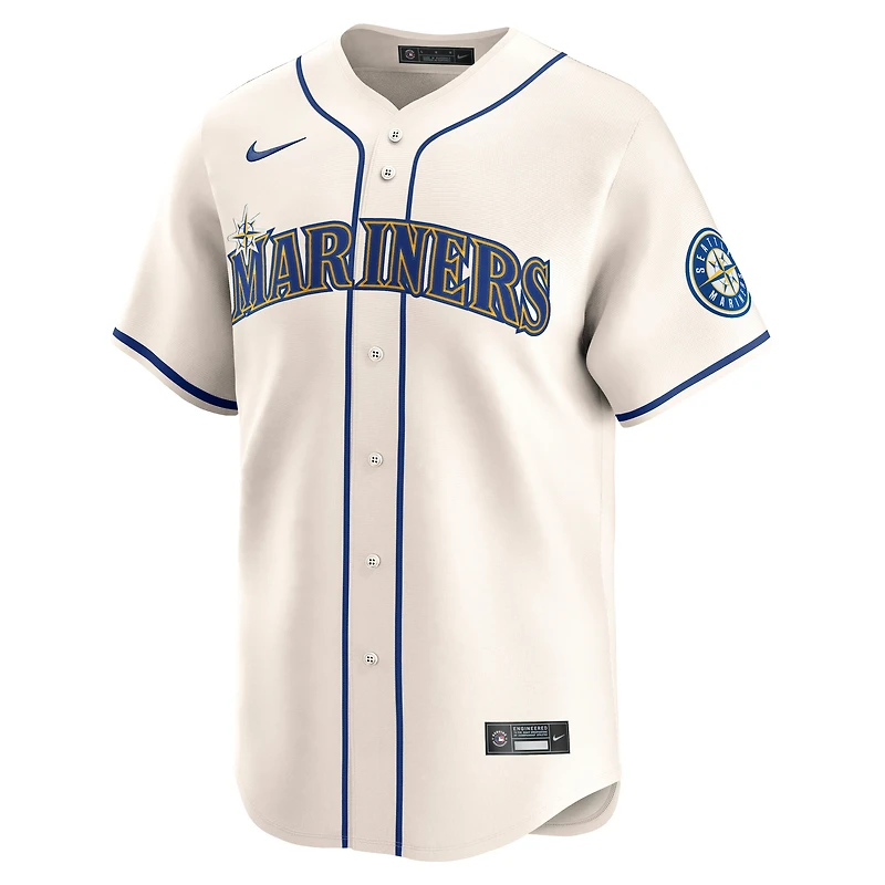 Maillot Nike Cal Raleigh crème pour homme des Seattle Mariners Alternate 2 Limited