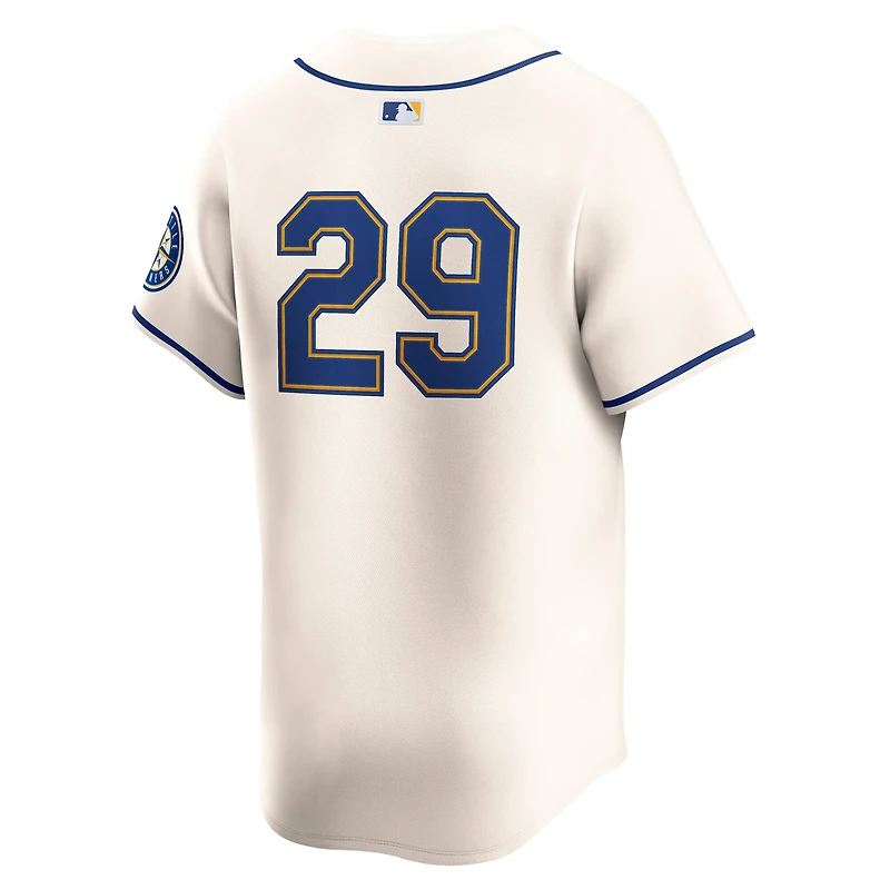 Maillot Nike Cal Raleigh crème pour homme des Seattle Mariners Alternate 2 Limited