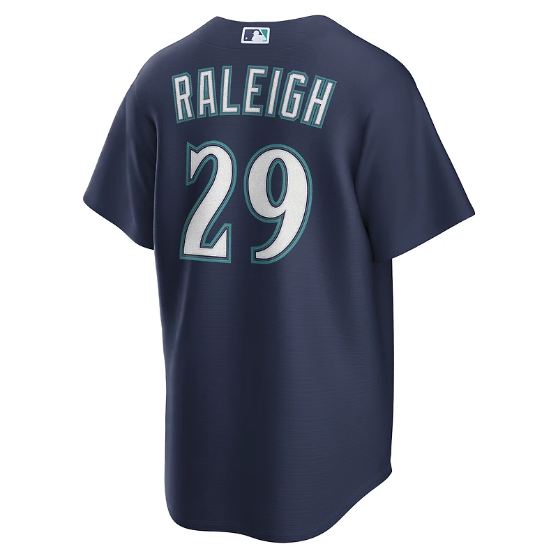 Men's Nike Cal Raleigh Navy Seattle Mariners Road Replica Jersey