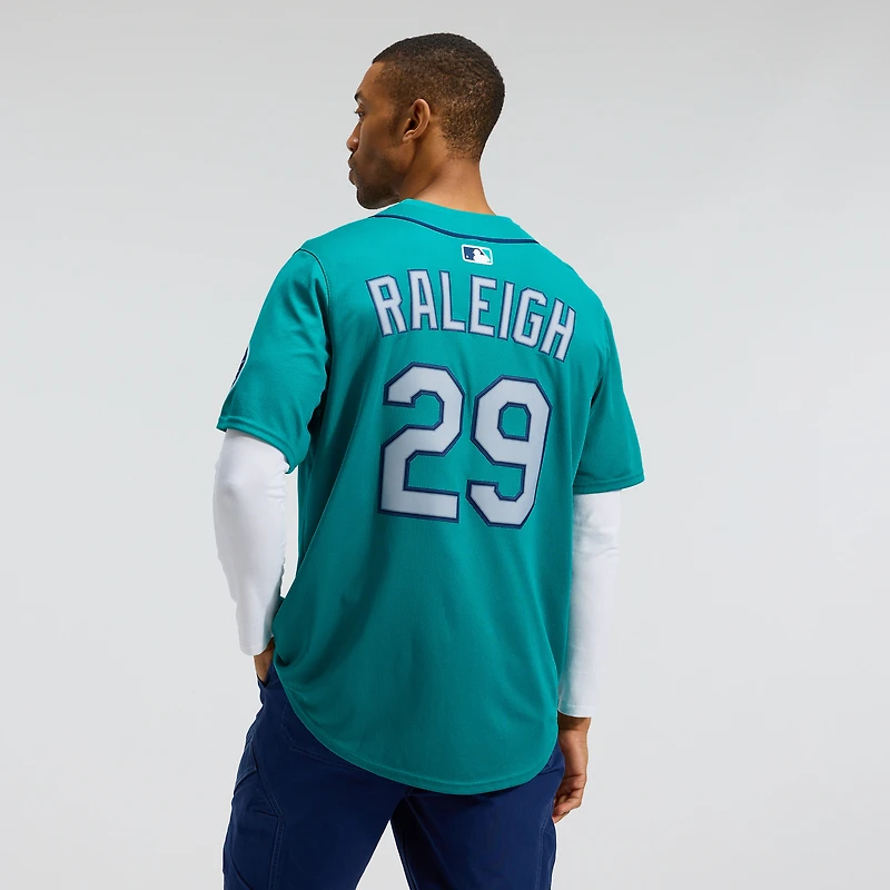 Maillot Nike Cal Raleigh Teal des Seattle Mariners pour homme, édition limitée