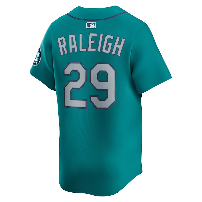 Maillot Nike Cal Raleigh Teal des Seattle Mariners pour homme, édition limitée