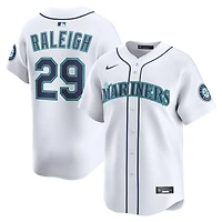 Maillot Nike Cal Raleigh pour homme, édition limitée, blanc, domicile des Seattle Mariners