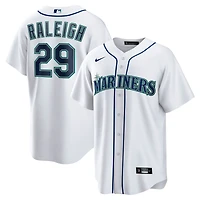 Maillot de joueur réplique domicile Nike Cal Raleigh blanc des Mariners Seattle pour homme