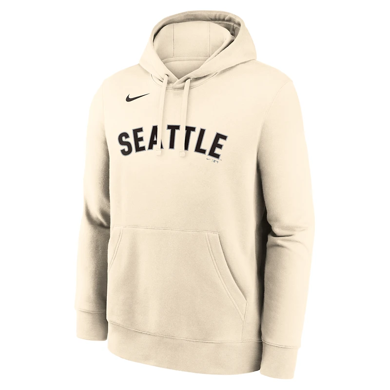 Men's Nike Cream Seattle Mariners Alternate Club Fleece Hoodie
