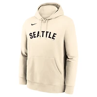 Men's Nike  Cream Seattle Mariners Alternate Club Fleece Hoodie