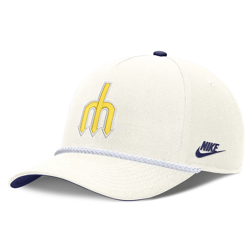 Men's Nike Cream Seattle Mariners Cooperstown Rise Adjustable Hat