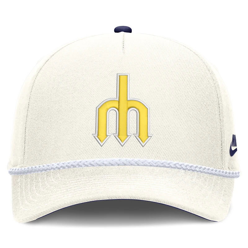 Casquette ajustable Nike crème Seattle Mariners Cooperstown Rise pour homme