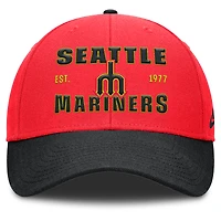 Men's Nike Crimson/Black Seattle Mariners Neon 90s Rise Adjustable Hat