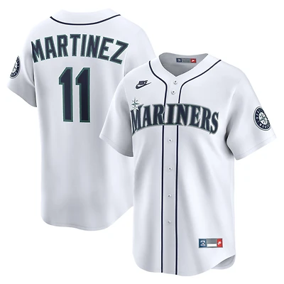 Maillot Nike Edgar Martinez blanc rétro des Seattle Mariners pour homme, collection limitée Cooperstown