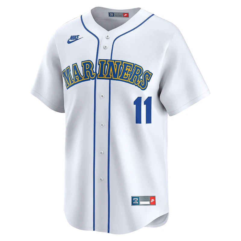 Men's Nike Edgar Martinez White Seattle Mariners Throwback Cooperstown Limited Jersey