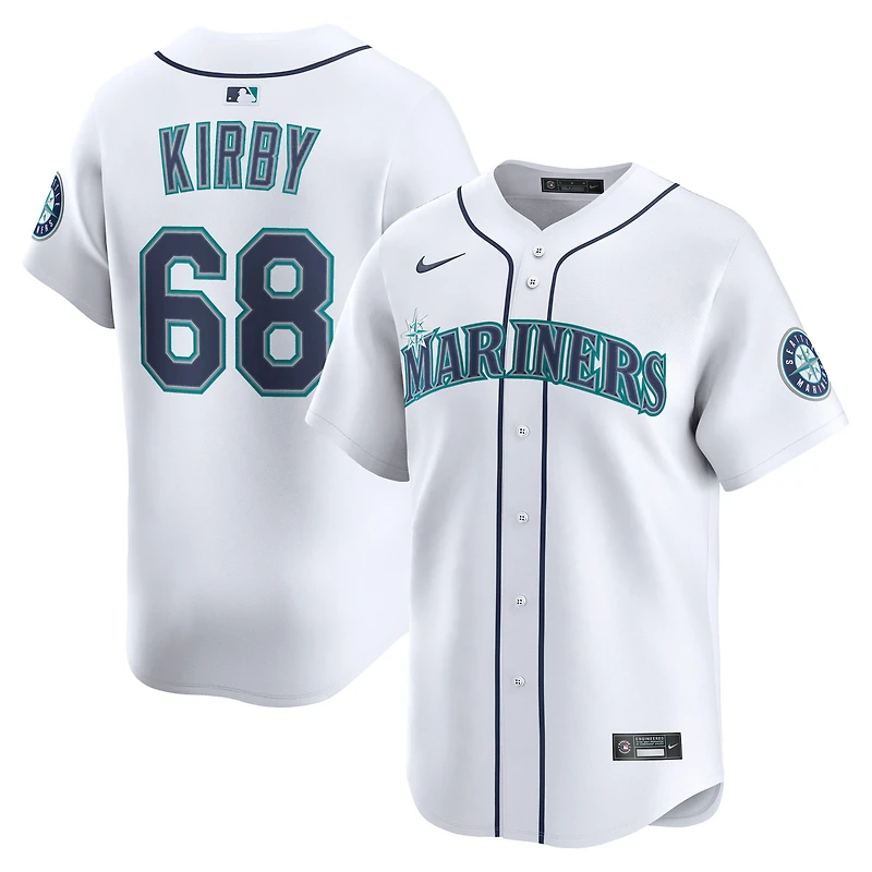Maillot de joueur alternatif Nike George Kirby blanc des Seattle Mariners pour homme