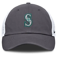 Casquette de camionneur ajustable Nike grise pour homme des Seattle Mariners