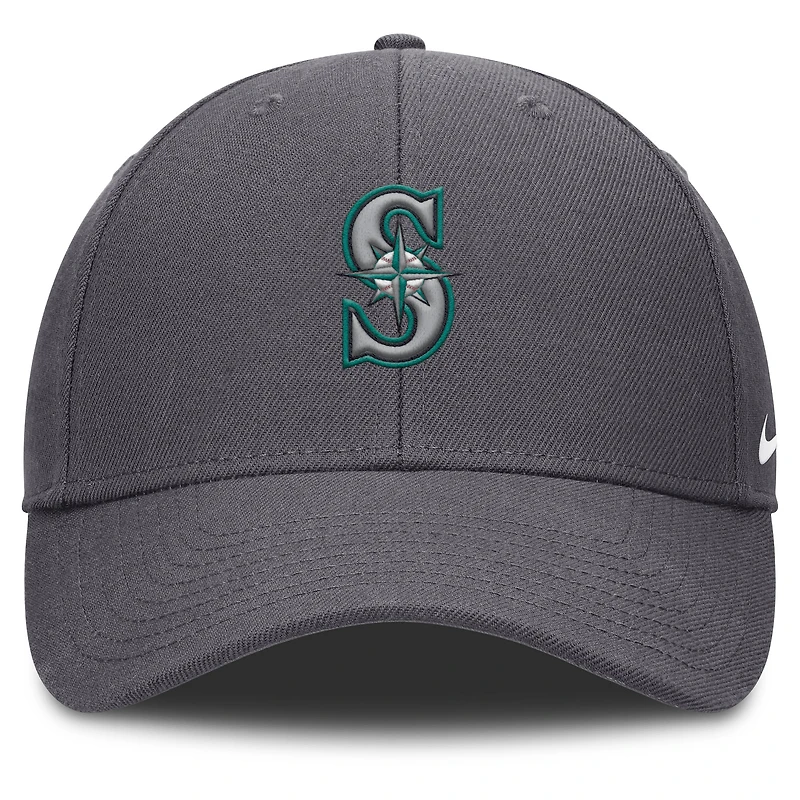 Men's Nike  Gray Seattle Mariners Club Performance Adjustable Hat