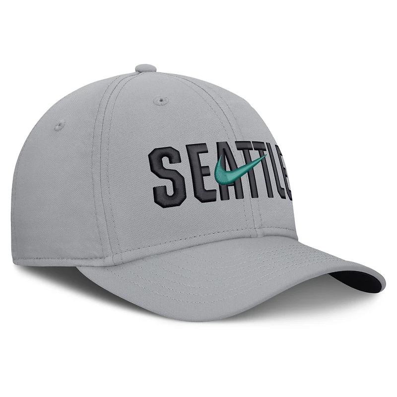 Men's Nike Gray Seattle Mariners Primetime Rise Dri-FIT Flex Hat