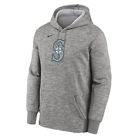 Sweat à capuche Nike Therma pour homme, gris chin