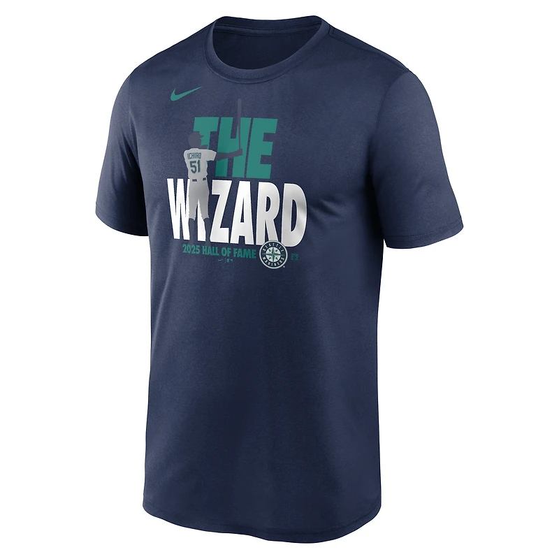 T-shirt Nike Ichiro Suzuki bleu marine pour homme des Seattle Mariners 2025 National Baseball Hall of Fame Legend
