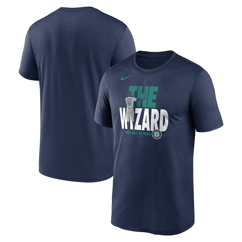 T-shirt Nike Ichiro Suzuki bleu marine pour homme des Seattle Mariners 2025 National Baseball Hall of Fame Legend