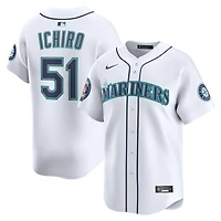 Maillot Nike Ichiro Suzuki pour homme, blanc, Seattle Mariners 2025 National Baseball Hall of Fame, édition limitée à domicile