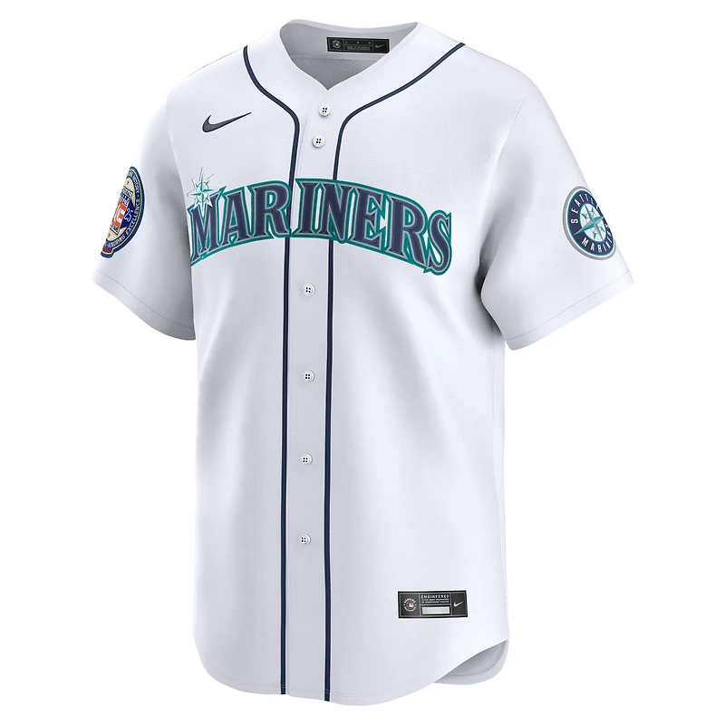 Maillot Nike Ichiro Suzuki pour homme, blanc, Seattle Mariners 2025 National Baseball Hall of Fame, édition limitée à domicile
