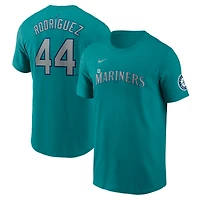 Men's Nike Julio Rodríguez Aqua Seattle Mariners Fuse Name & Number Inline T-Shirt