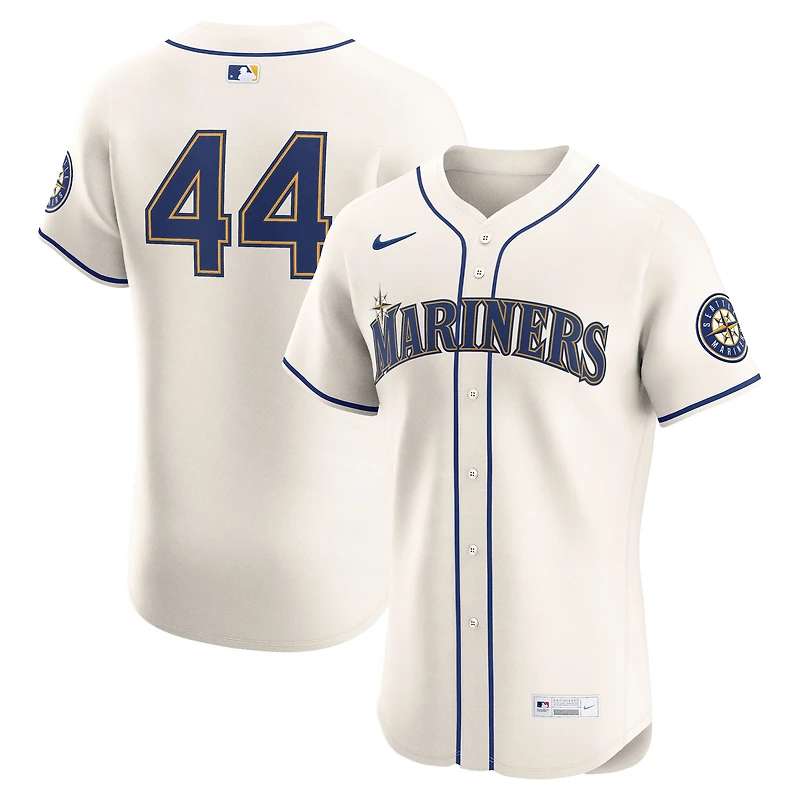 Men's Nike Julio Rodríguez Cream Seattle Mariners Alternate 2 Elite Player Jersey